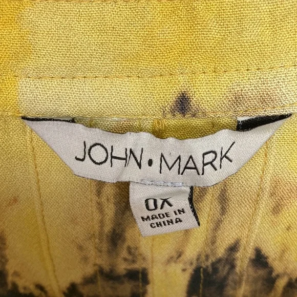 John Mark Yellow and Black Tie-Dye Tunic - Picture 8 of 15
